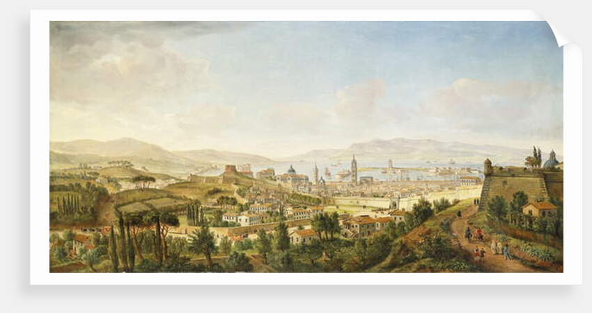 A Panoramic view of Messina, Sicily by Gaspar van Wittel