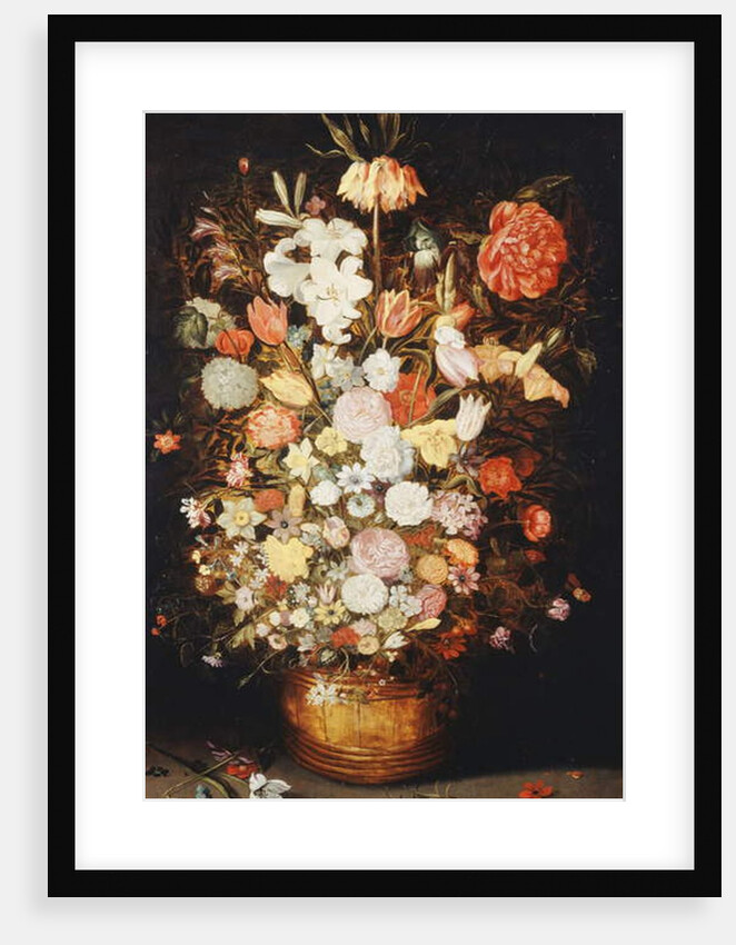 A Still Life of Flowers in a wooden Tub, c.1630s by Jan the Younger Brueghel