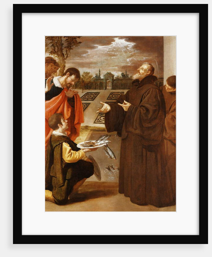 Saint Francis of Paola blessing the Fish by Jusepe or Jose Leonardo
