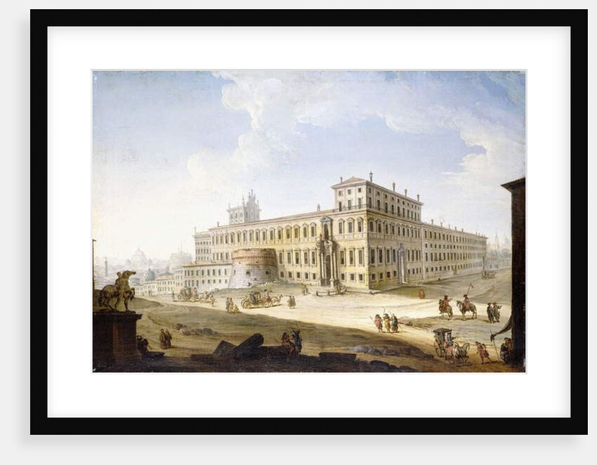 The Piazza del Quirinale, with the Castel Sant'Angelo and Saint Peter's beyond by Antonio Joli