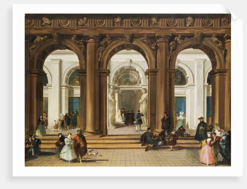 The Entrance to the Biblioteca Marciana, Venice by Giuseppe Bernardino Bison