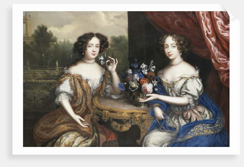 A Double Portrait of Lady Maria Somalia and Lady Anne Barrington by Henri Gascard
