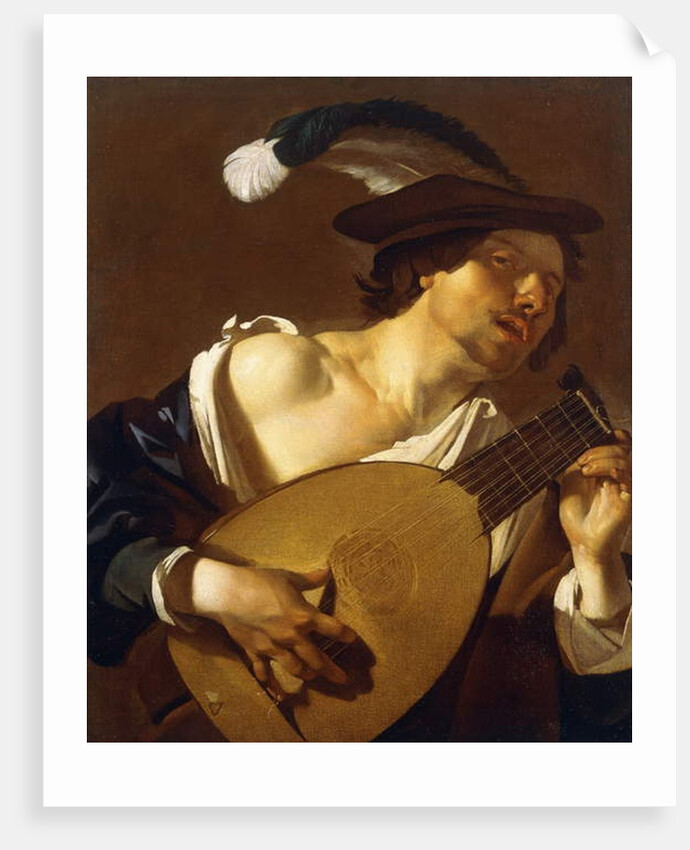 A Lute Player, 1621-22 by Theodore van called Dirk Baburen