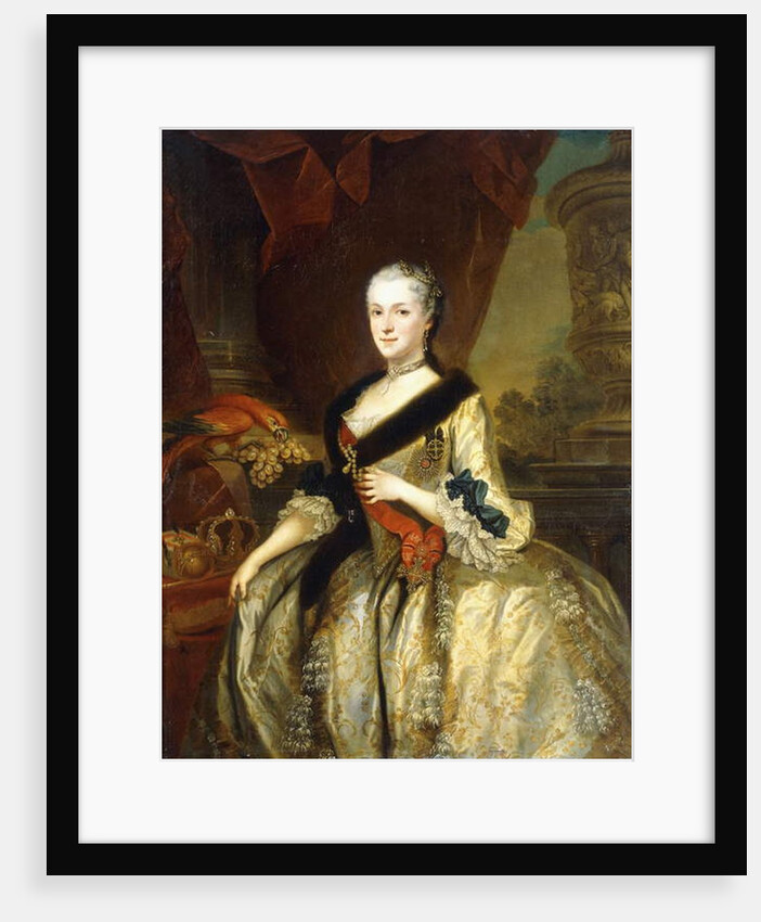 Portrait of Maria Josepha, Queen of Poland, standing three-quarter length by Louis de Silvestre