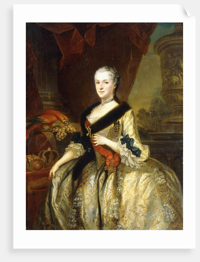 Portrait of Maria Josepha, Queen of Poland, standing three-quarter length by Louis de Silvestre