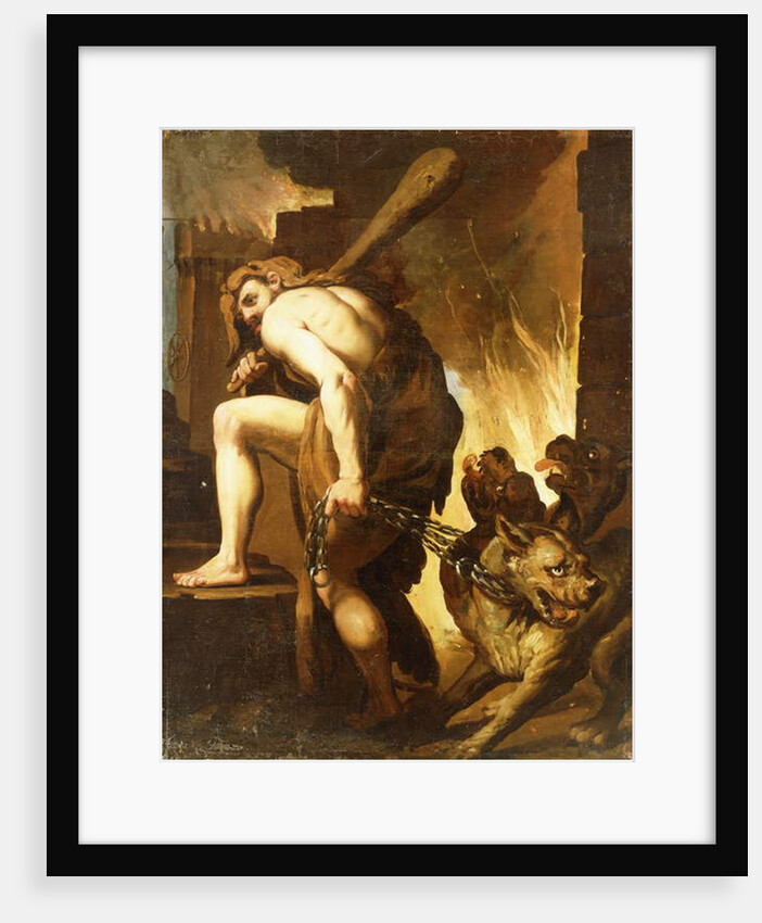 Hercules dragging Cerberus from Hell by Domenico Pedrini