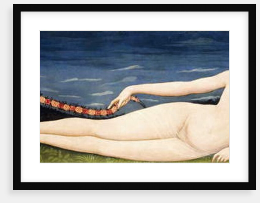 Venus on Pillows holding a Garland of Flowers with a Putto by Paolo di Stefano Badaloni Schiavo