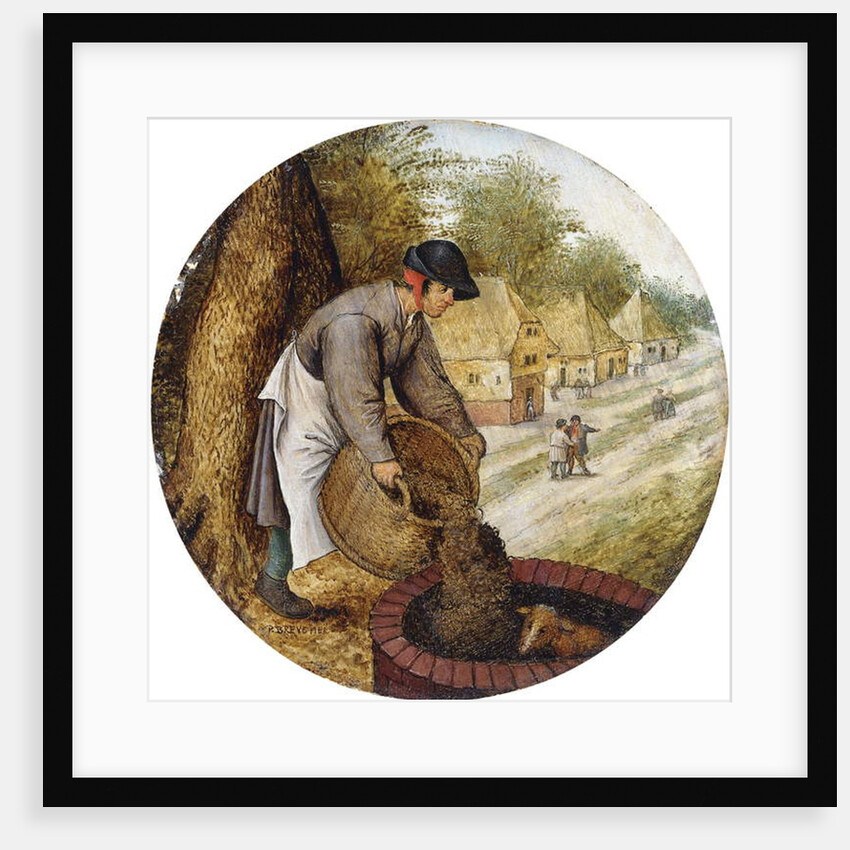 A Proverb - To Fill up the Well After the Calf has Drowned, by Pieter the Younger Brueghel