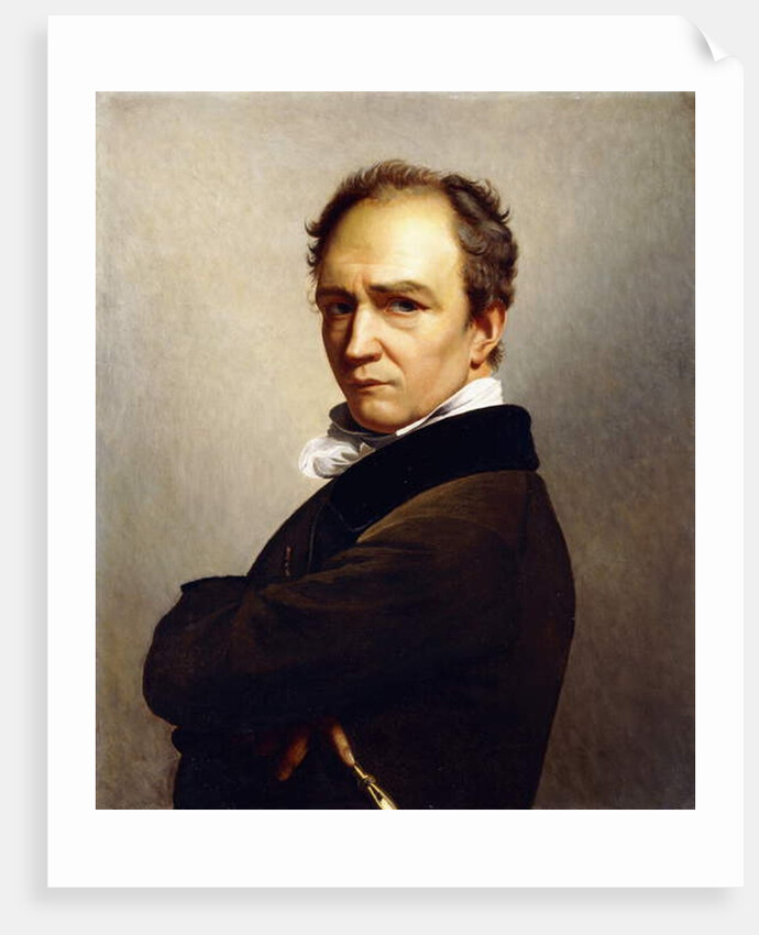 Portrait of the Artist holding a Stylus by Francois Joseph Navez