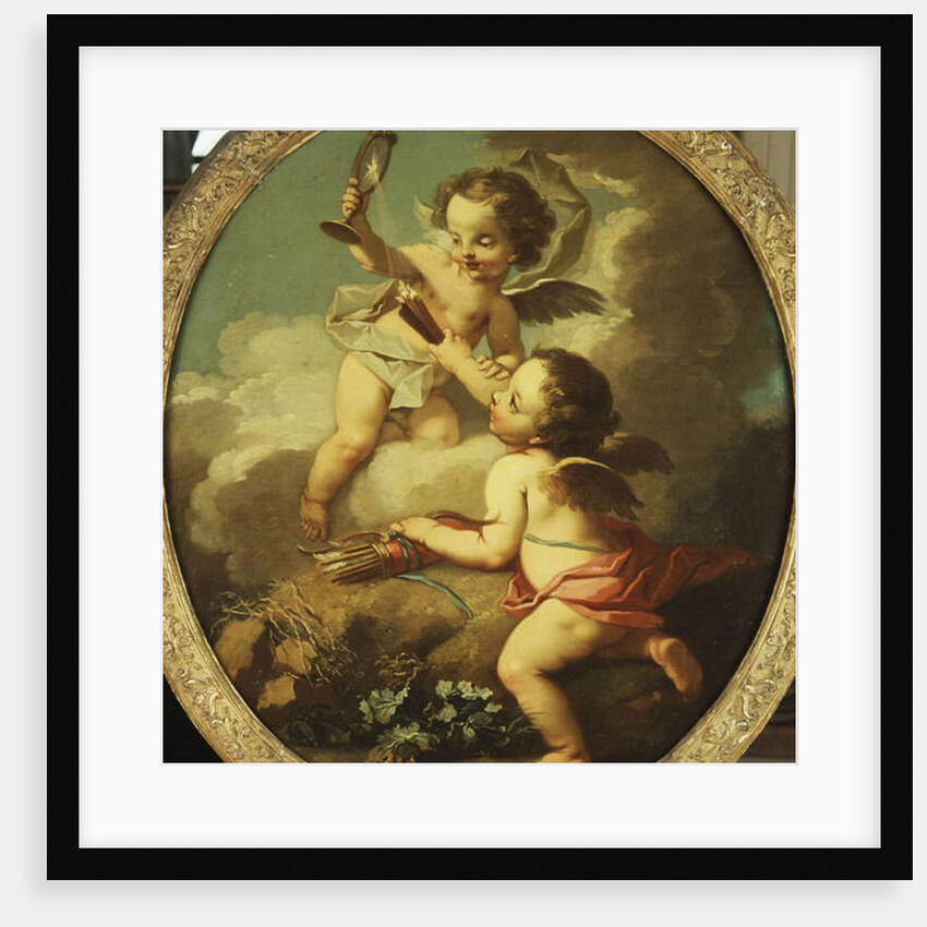 An Allegory of Love - Putti disporting in a Landscape by Etienne Jeaurat
