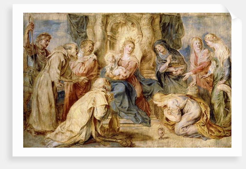 The Virgin and Child Enthroned Adored by Eight Saints by Peter Paul Rubens
