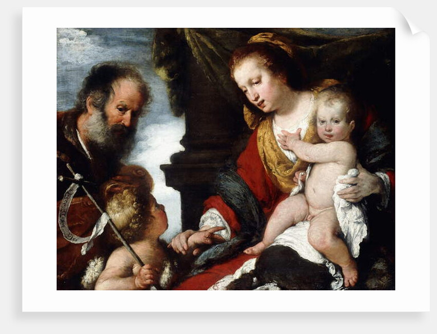 The Holy Family with the Infant St by Bernardo Strozzi