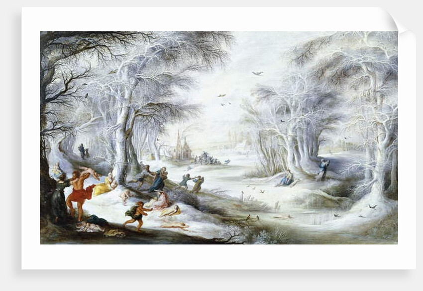 A Winter Landscape with the Massacre of the Innocents by Gysbrecht Lytens or Leytens