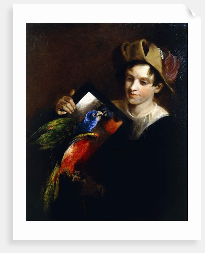 A Boy with a Parrot by Martin Ferdinand Quadal