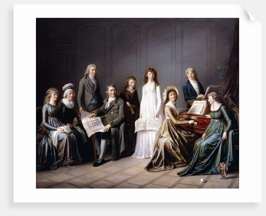 Portrait of Johann Burki, Commissaire General of the Canton of Berne, and his family, 1797 by Pierre Nicolas Legrand