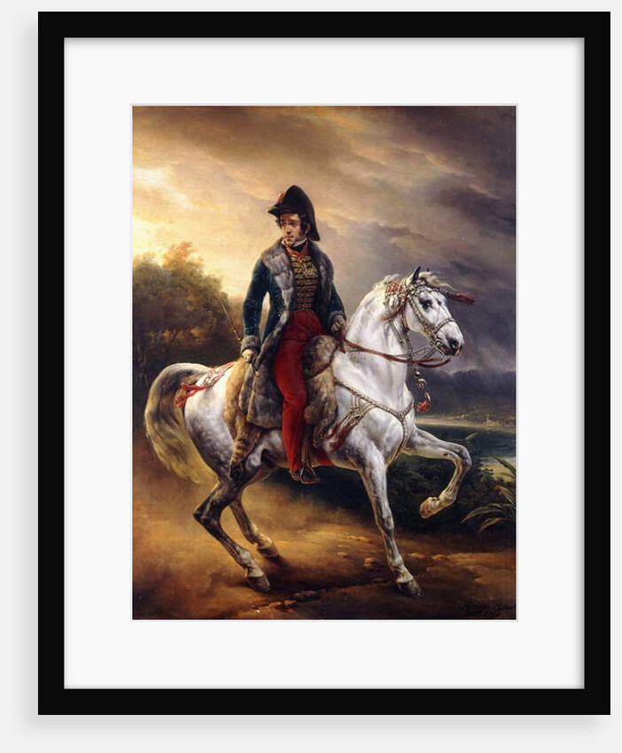 Portrait of Justo Machado y Salcedo, Spanish Consul in Paris on horseback, 1821 by Emile Jean Horace Vernet