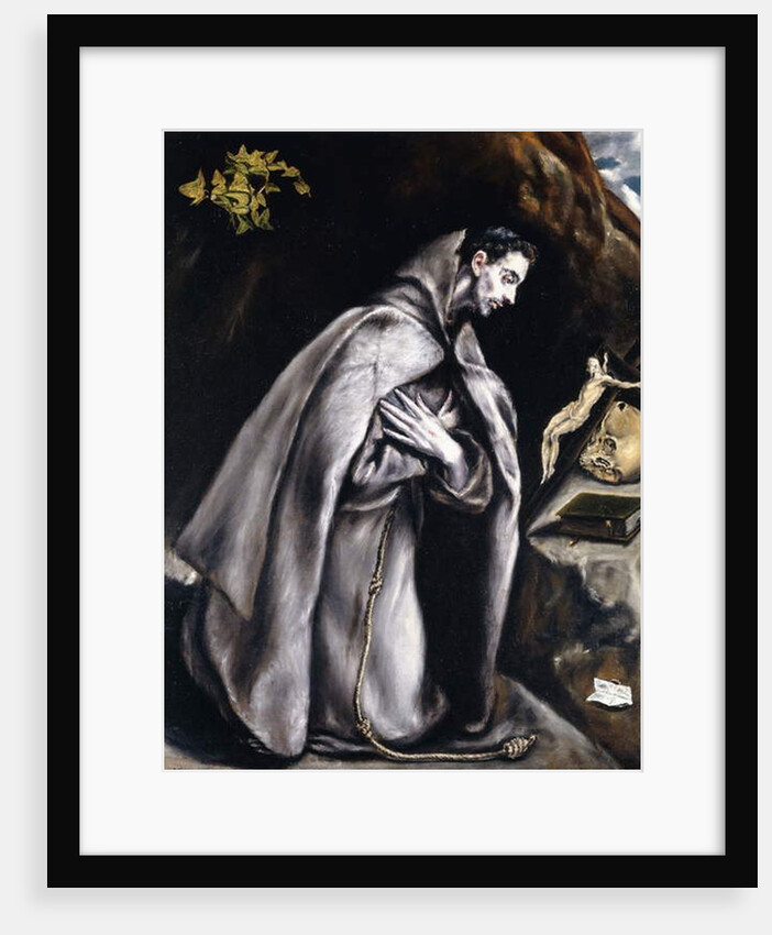 Saint Francis kneeling in Meditation by El Greco
