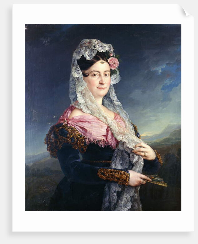Portrait of Dona Maria de los Dolores Gomez de las Casas e Ibarrondo, the First Marquise of Ulagares by Jose Camaron