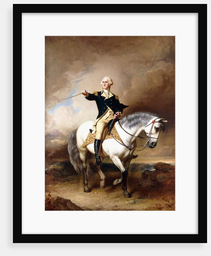 Portrait of George Washington taking the Salute at Trenton by John Faed