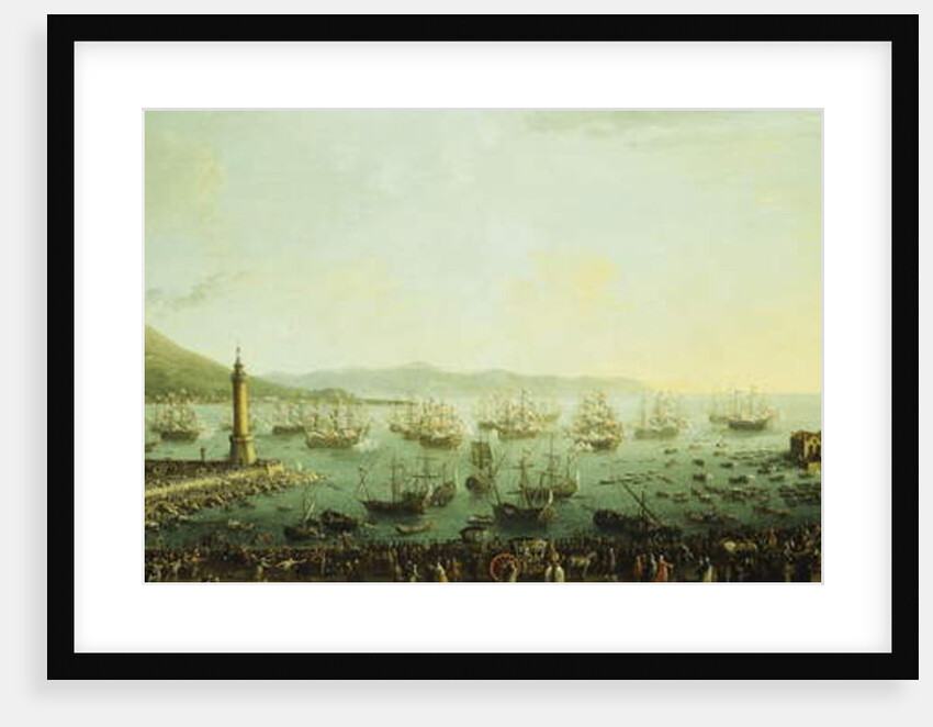 The Embarkment of King Charles III of Naples, 18th century by Antonio Joli