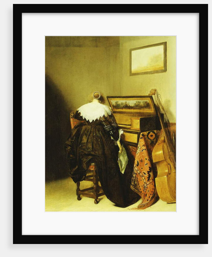 A seated Lady seen from Behind before a Virginal by Pieter Codde