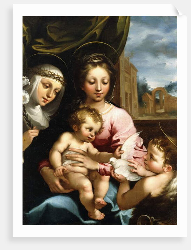 The Madonna and Child with the Infant Saint John the Baptist and Saint Catherine of Siena, c.1597-1612 by Rutilio Manetti