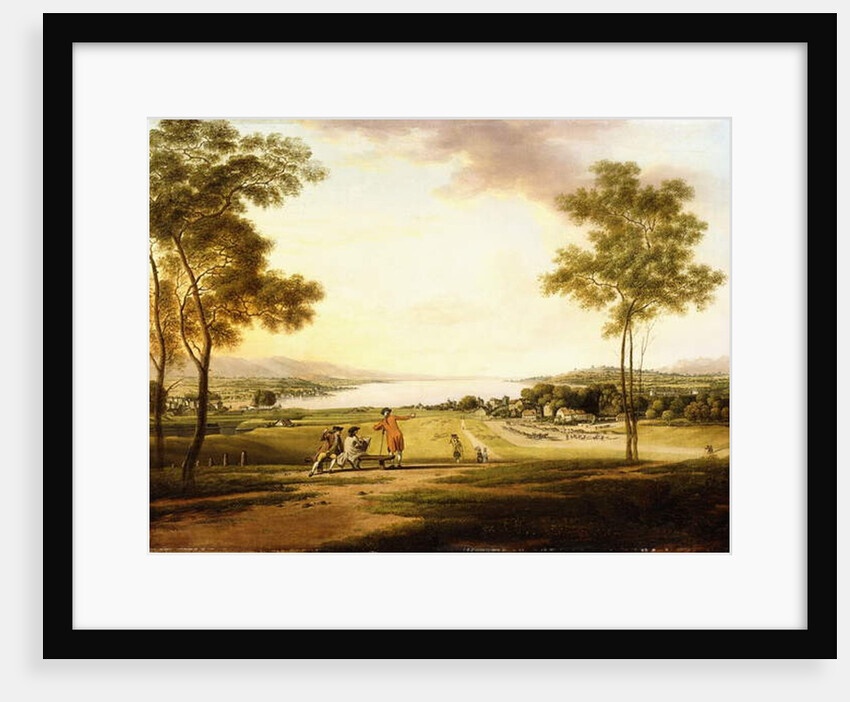 Lake Geneva from the slopes of Cologny looking towards Eaux-Vives by Simon Malgo