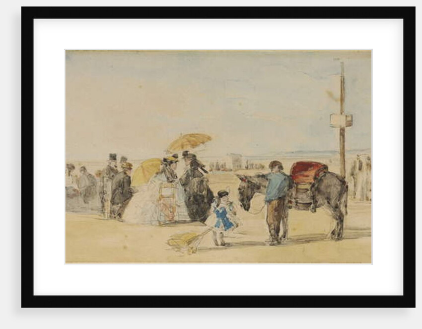 On the Beach, 1866 by Eugene Louis Boudin