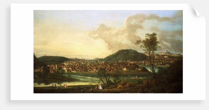View of Prague from the East by Johann Friedrich Meyer