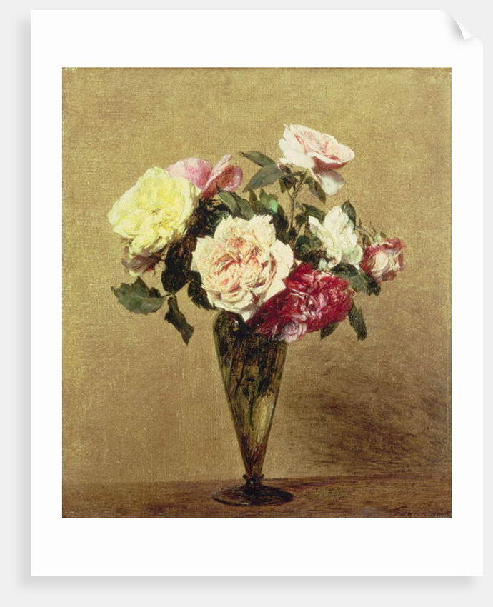Roses in a Vase, 1892 by Ignace Henri Jean Fantin-Latour