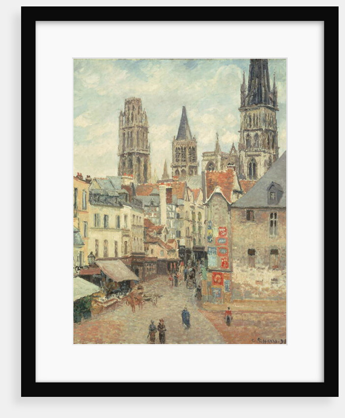 Rue de l'epicerie at Rouen, on a Grey Morning, 1898 by Camille Pissarro