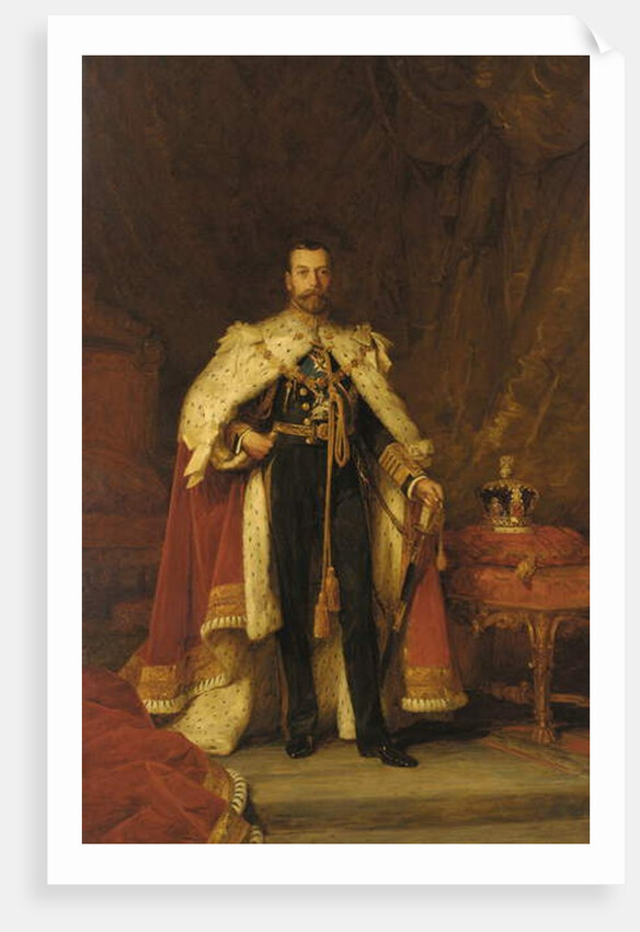 Coronation portrait of King George V, after Sir Luke Fildes by William A. Menzies