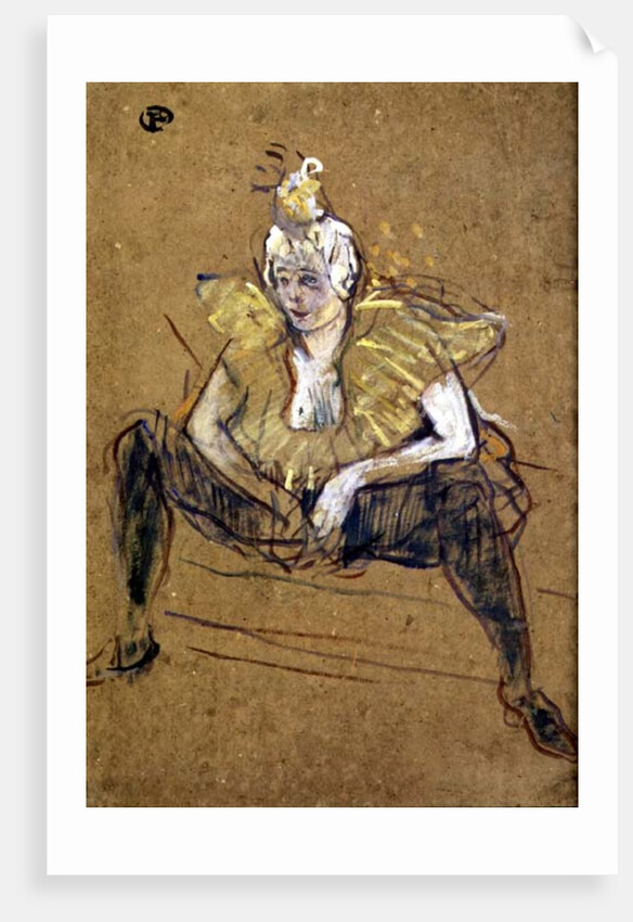 The Clowness Cha-U-Kao Seated, 1895 by Henri de Toulouse-Lautrec