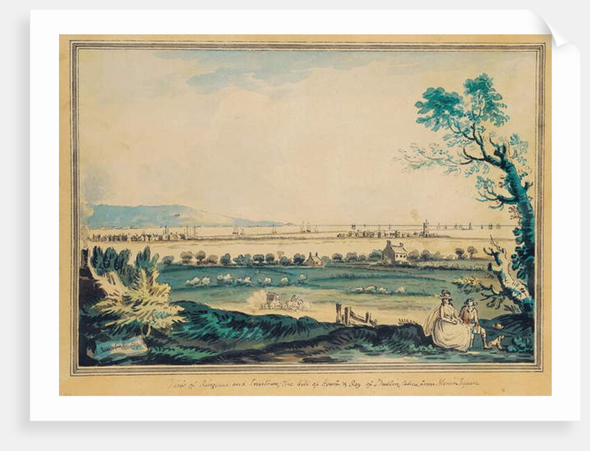 View of Ringsend from Merrion Square, Dublin, 1790 by John Henry Campbell