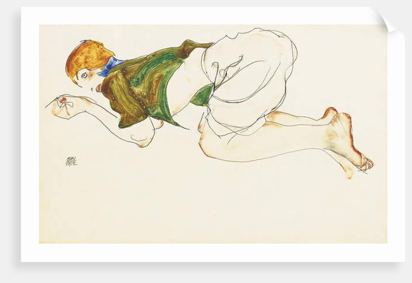 Kneeling woman, 1912 by Egon Schiele