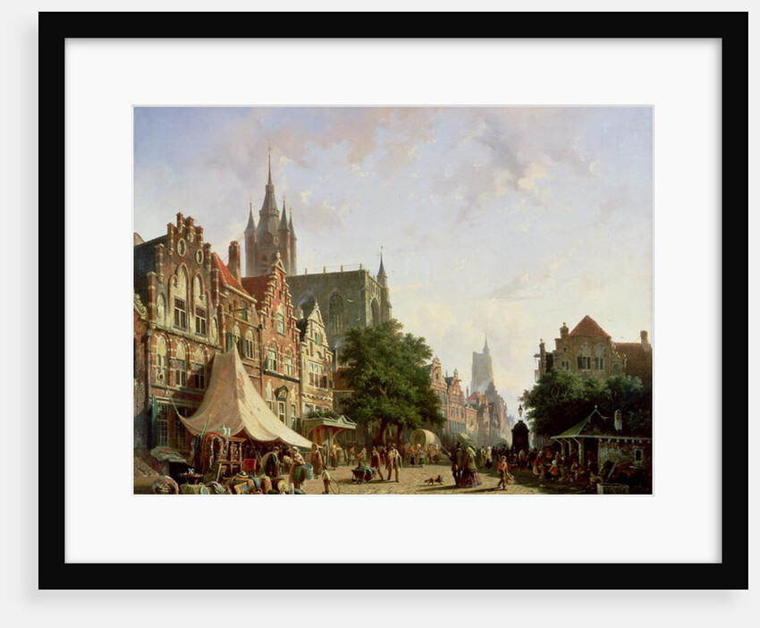 Dutch Street Scene by Adrianus Eversen