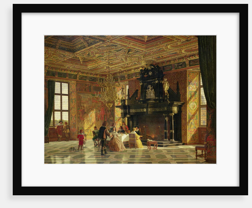 Interior of the Knight's Hall, Palace of Fredericksborg, near Copenhagen by Heinrich Hansen