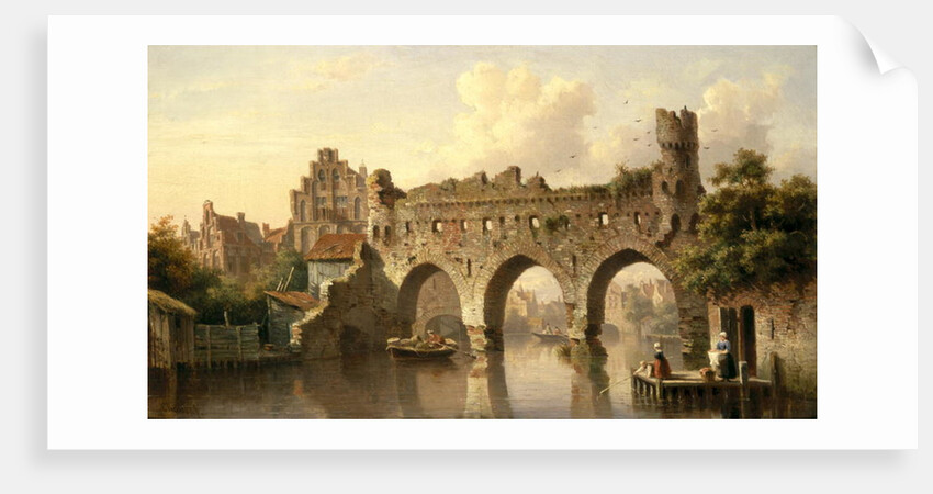 Ruins Over the River Birchel at Zutphan in Holland by Everhardus Koster