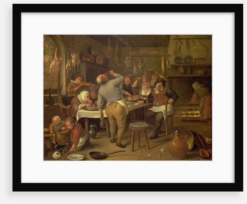 The Fat Kitchen by Jan Havicksz. Steen