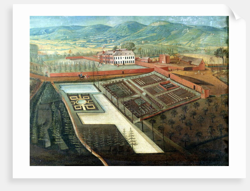 Vegetable Garden, detail of Panoramic View of Charlton Park, c.1745 by Thomas Robins