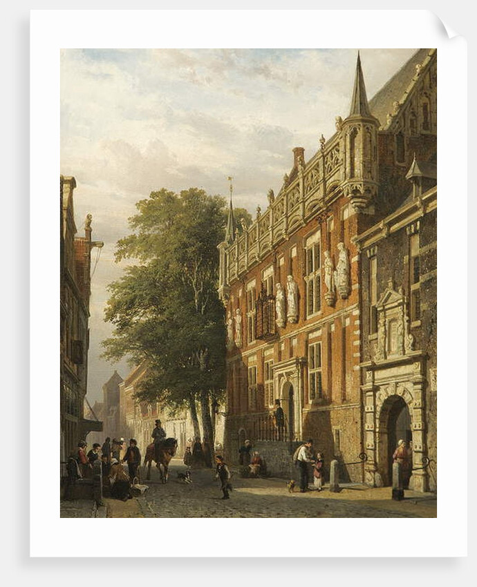 The Stadhuis at Kampen, The Netherlands, 1862 by Cornelius Springer