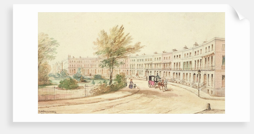 Royal Crescent, Cheltenham, c.1850 by James Charles Oldmeadow