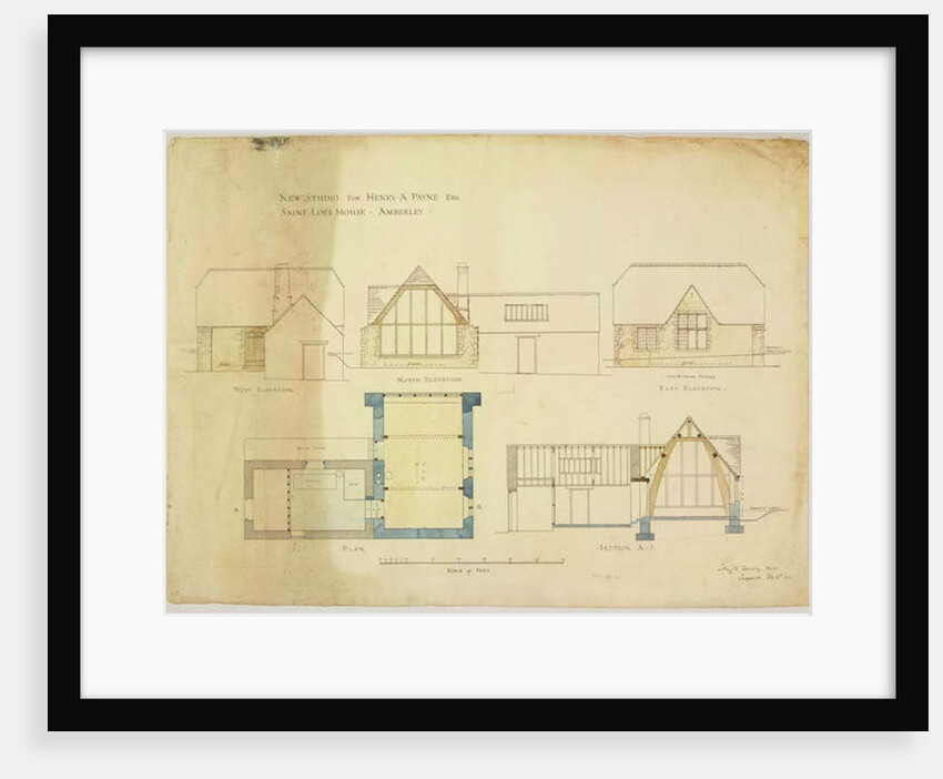New Studio for Henry A. Payne esq. Saint Loes House, Amberley, 2nd February 1911 by Sidney Barnsley