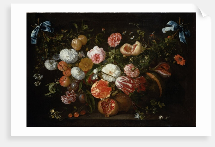 A Garland of Flowers by Jan Davidsz. de Heem