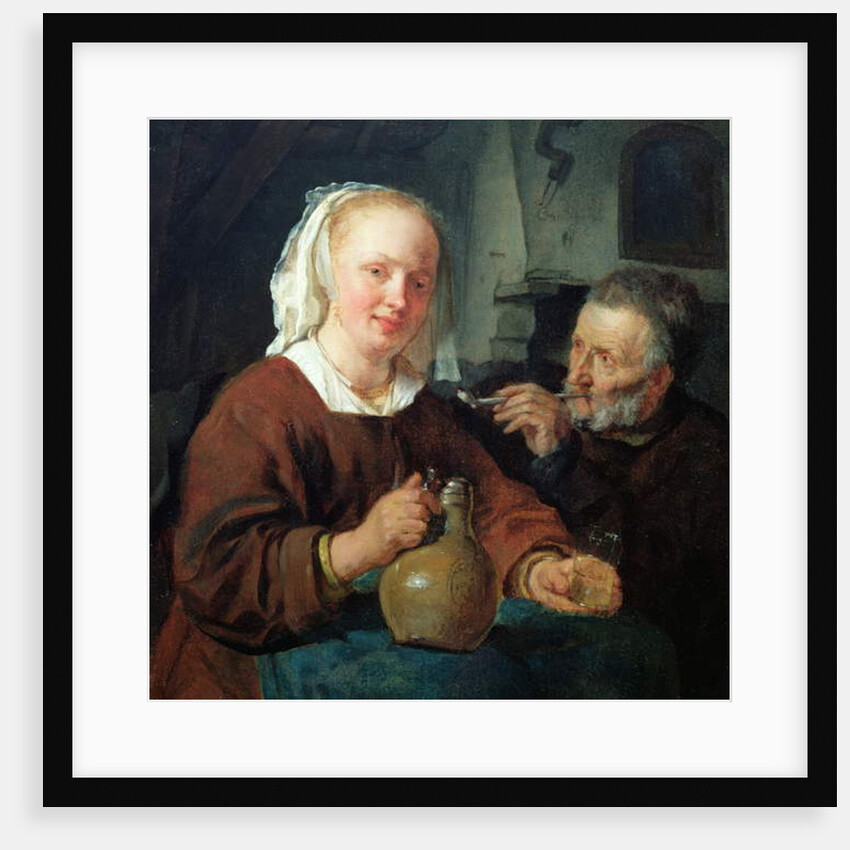 A Man and a Woman at Wine by Gabriel Metsu