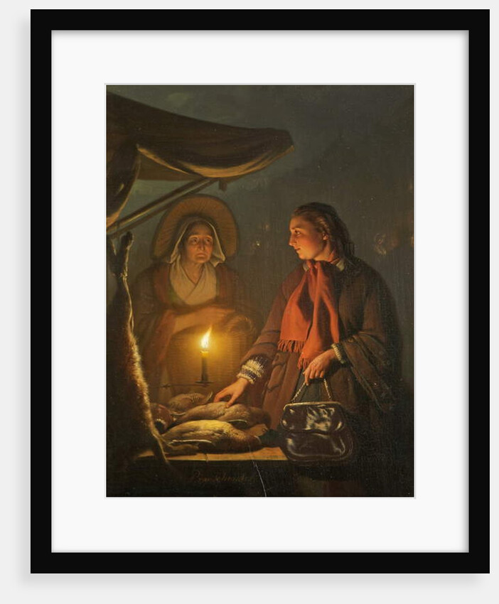 The Poultry Stall, c.1845-55 by Petrus van Schendel