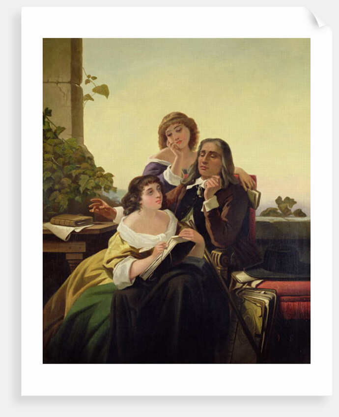 John Milton Composing Poetry by Leon Bortarel