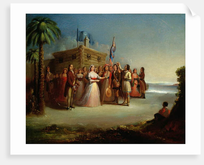 Presentation of the Colours to Colonel W. Moultrie by American School