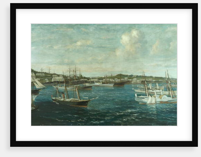 Blockade Runners in Port at St. George, Bermuda, c.1861-65 by William Torgerson