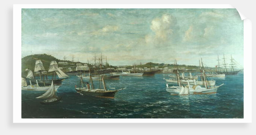 Blockade Runners in Port at St. George, Bermuda, c.1861-65 by William Torgerson